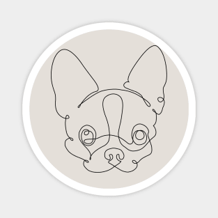 One Line Chihuahua Magnet